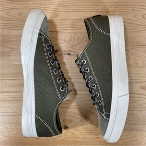 Forest Green Canvas Men's Sneakers
